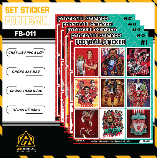 Sticker Dán Ô Tô, Xe Máy, Xe Điện, Xe Đạp, Mũ Bảo Hiểm | Football FB-011 LIVERPOOL
