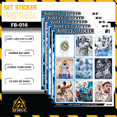 Sticker Dán Ô Tô, Xe Máy, Xe Điện, Xe Đạp, Mũ Bảo Hiểm | Football FB-014 REAL