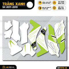 Tem trùm Sh trắng xanh mẫu Adidas Sport