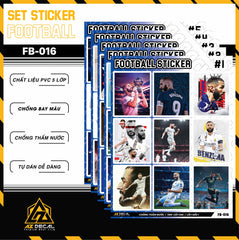 Sticker Dán Ô Tô, Xe Máy, Xe Điện, Xe Đạp, Mũ Bảo Hiểm | Football FB-016 BENZEMA