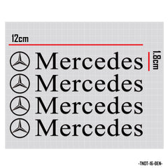 Đề can dán tay nắm cửa xe ô tô Mercedes đen