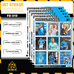 Sticker Dán Ô Tô, Xe Máy, Xe Điện, Xe Đạp, Mũ Bảo Hiểm | Football FB-019 KEVIN DB