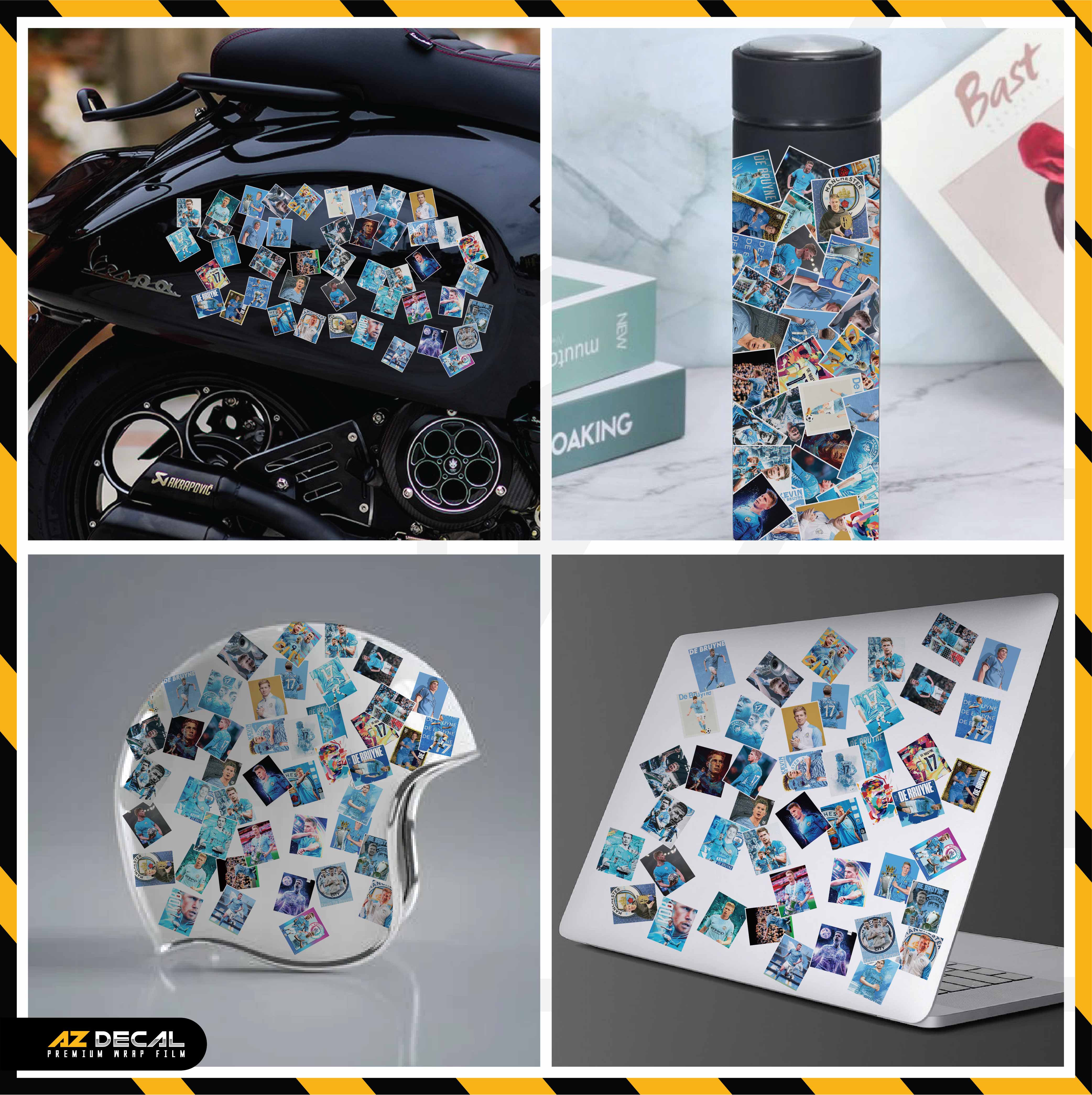 Sticker Dán Ô Tô, Xe Máy, Xe Điện, Xe Đạp, Mũ Bảo Hiểm | Football FB-019 KEVIN DB