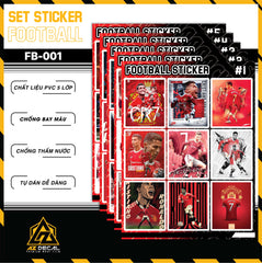 Sticker Dán Ô Tô, Xe Máy, Xe Điện, Xe Đạp, Mũ Bảo Hiểm | Football FB-001 CR7