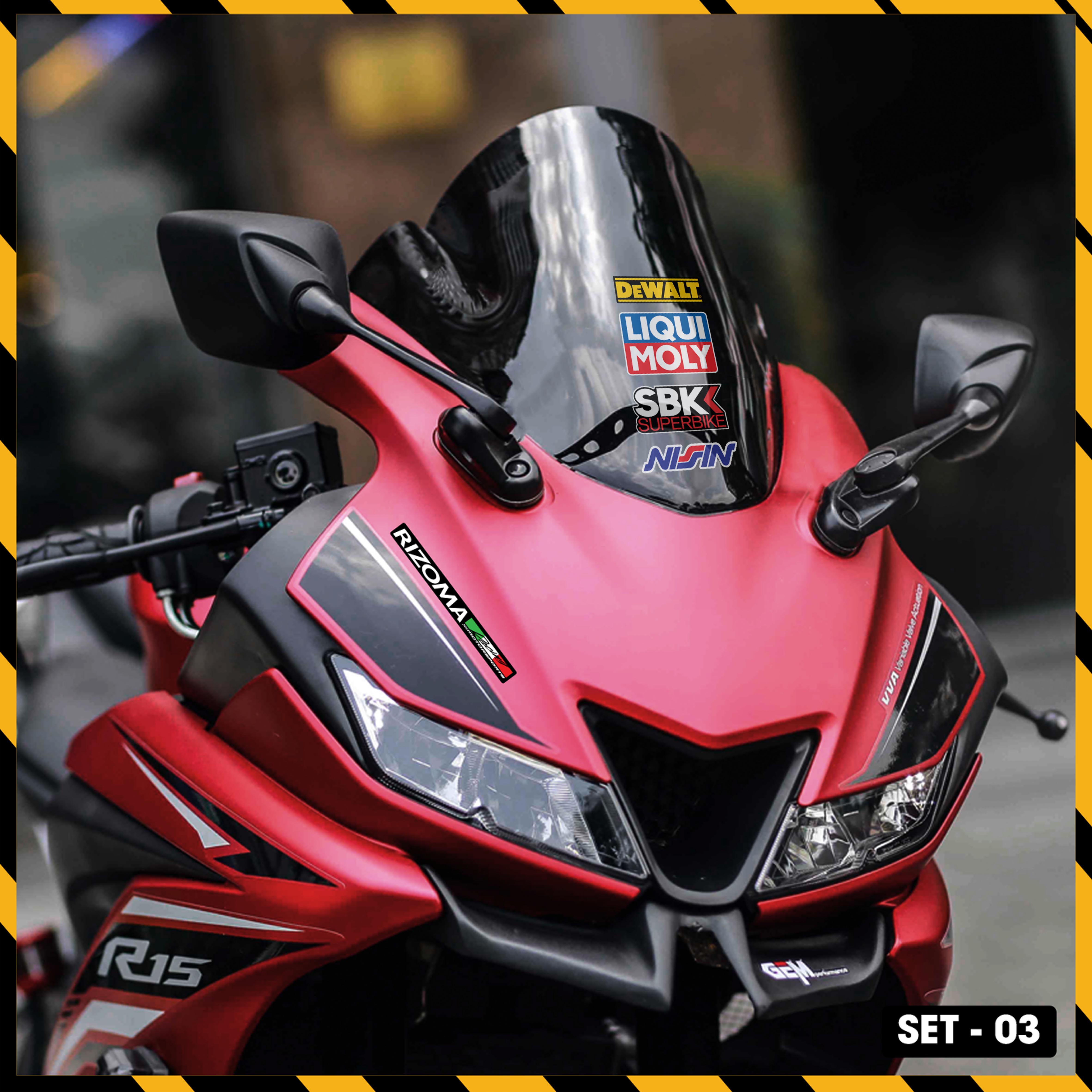 Sticker Dán Xe Máy, Xe Điện, Xe Đạp, Mũ Bảo Hiểm | SET-03