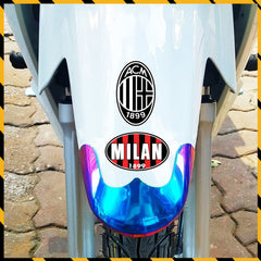 Sticker Dán Xe Máy, Xe Điện, Xe Đạp, Mũ Bảo Hiểm | Bóng Đá - AC Milan