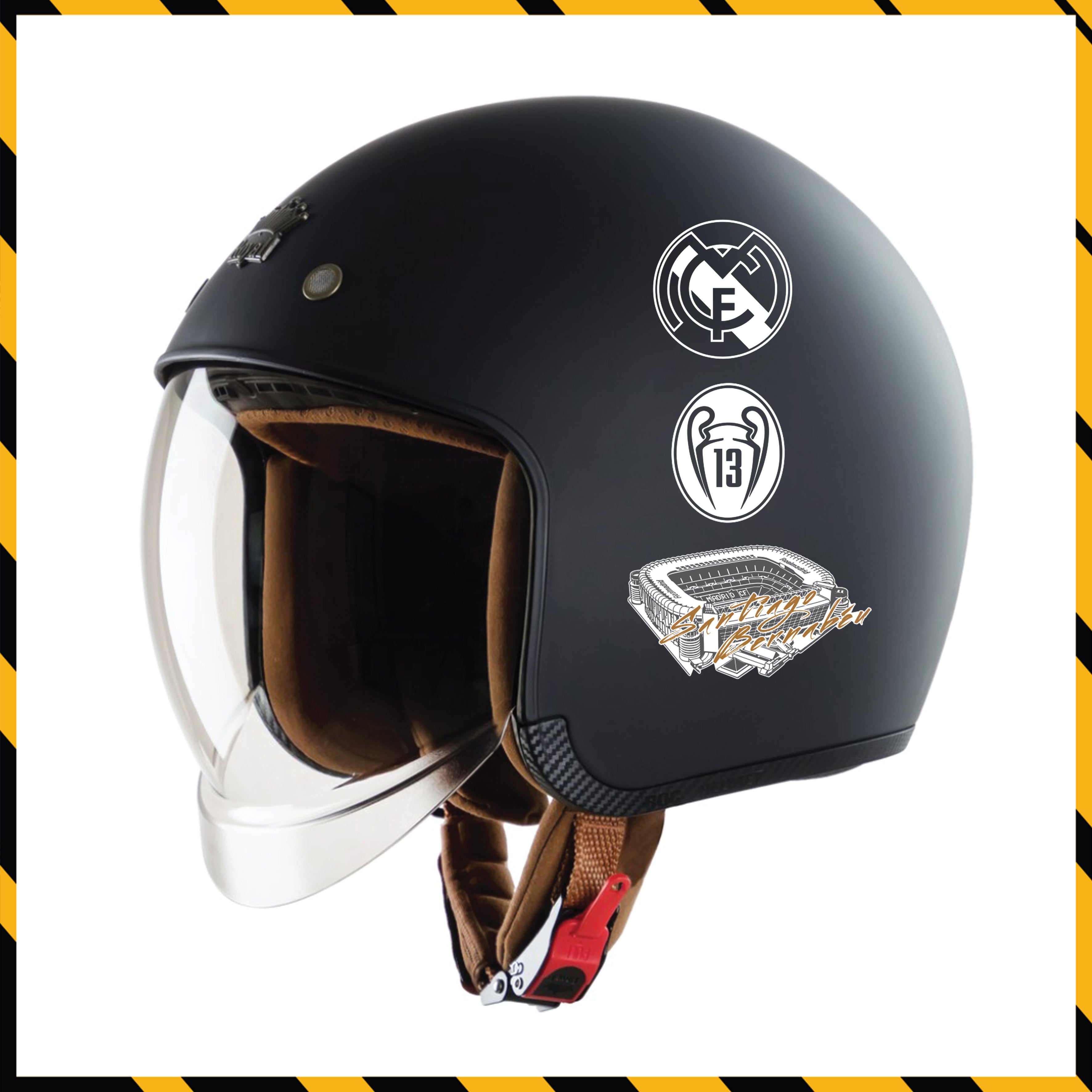 Sticker Dán Xe Máy, Xe Điện, Xe Đạp, Mũ Bảo Hiểm | Bóng Đá - Real Madrid