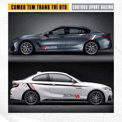 Decal trang trí sườn ô tô phong cách Sport Racing