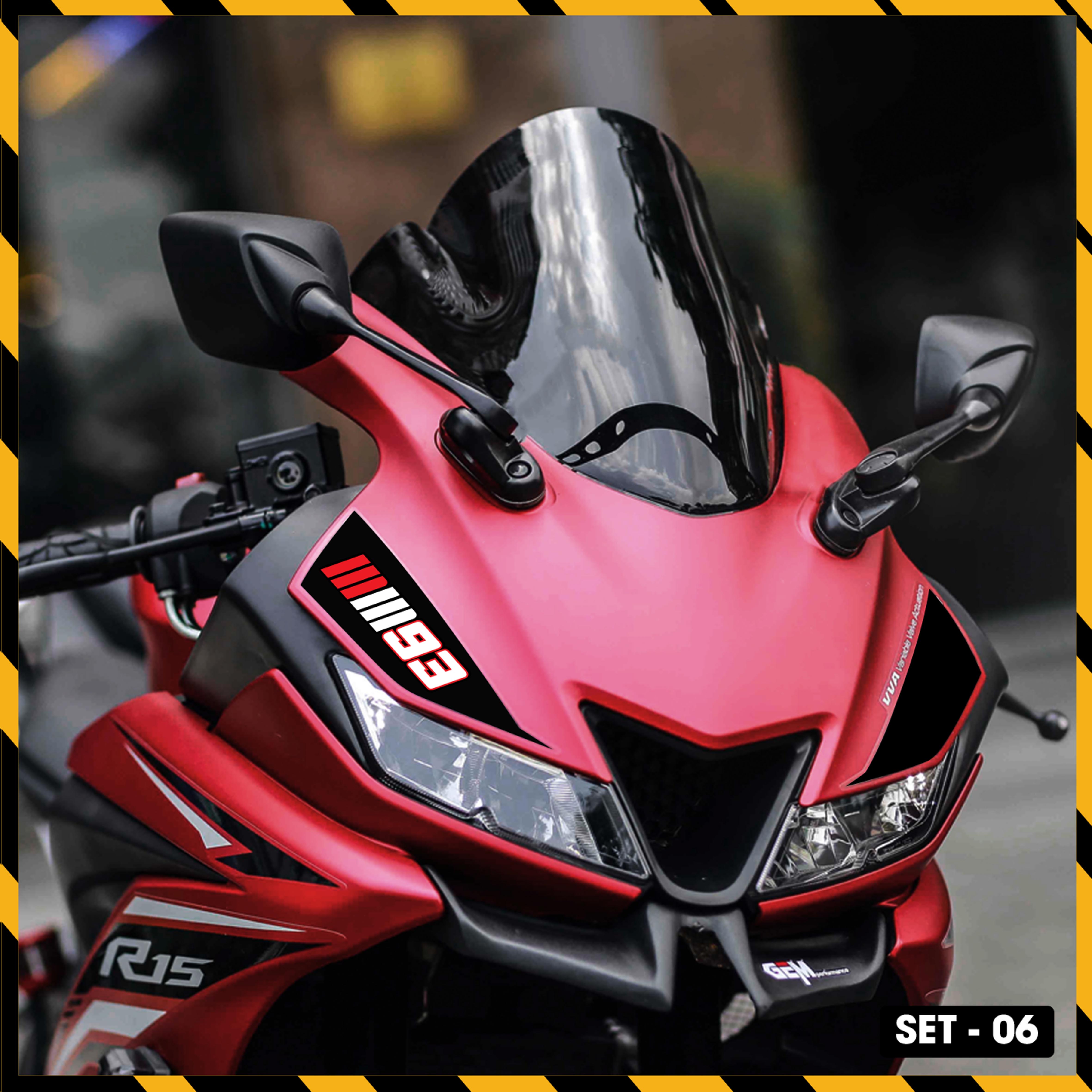 Sticker Dán Xe Máy, Xe Điện, Xe Đạp, Mũ Bảo Hiểm | SET-06