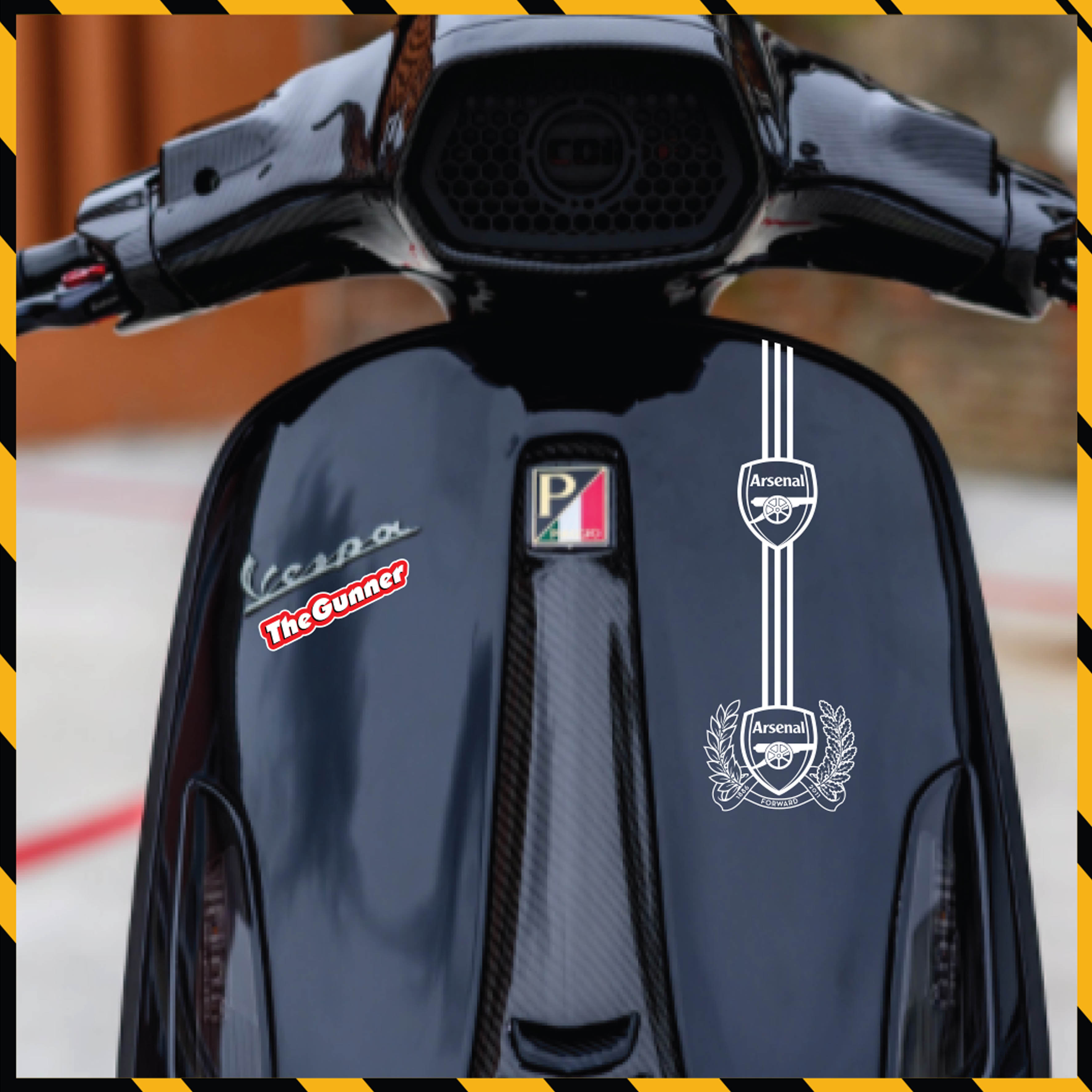 Sticker Dán Xe Máy, Xe Điện, Xe Đạp, Mũ Bảo Hiểm | Bóng Đá - Arsenal