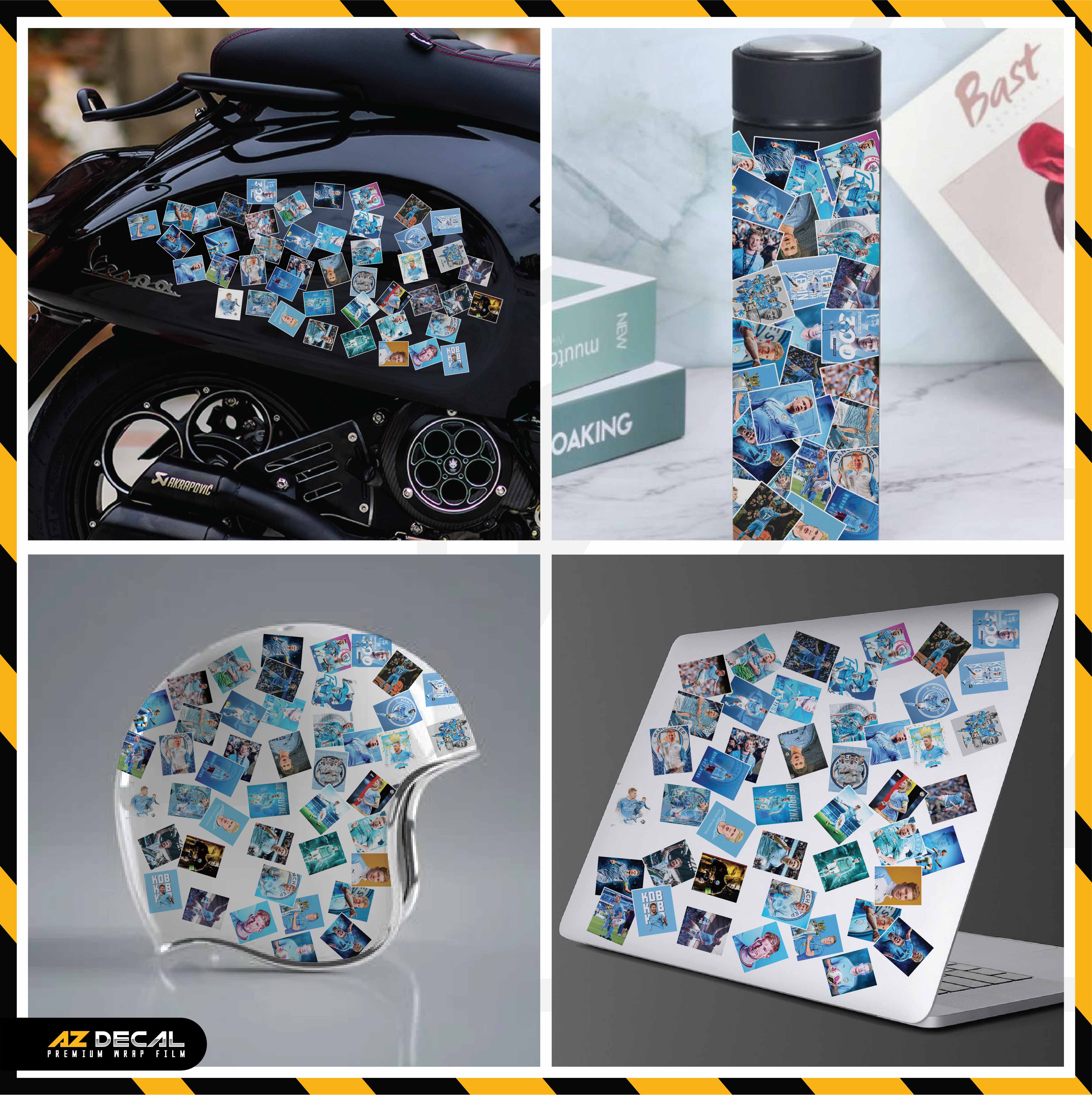 Sticker Dán Ô Tô, Xe Máy, Xe Điện, Xe Đạp, Mũ Bảo Hiểm | Football FB-020 KEVIN DB