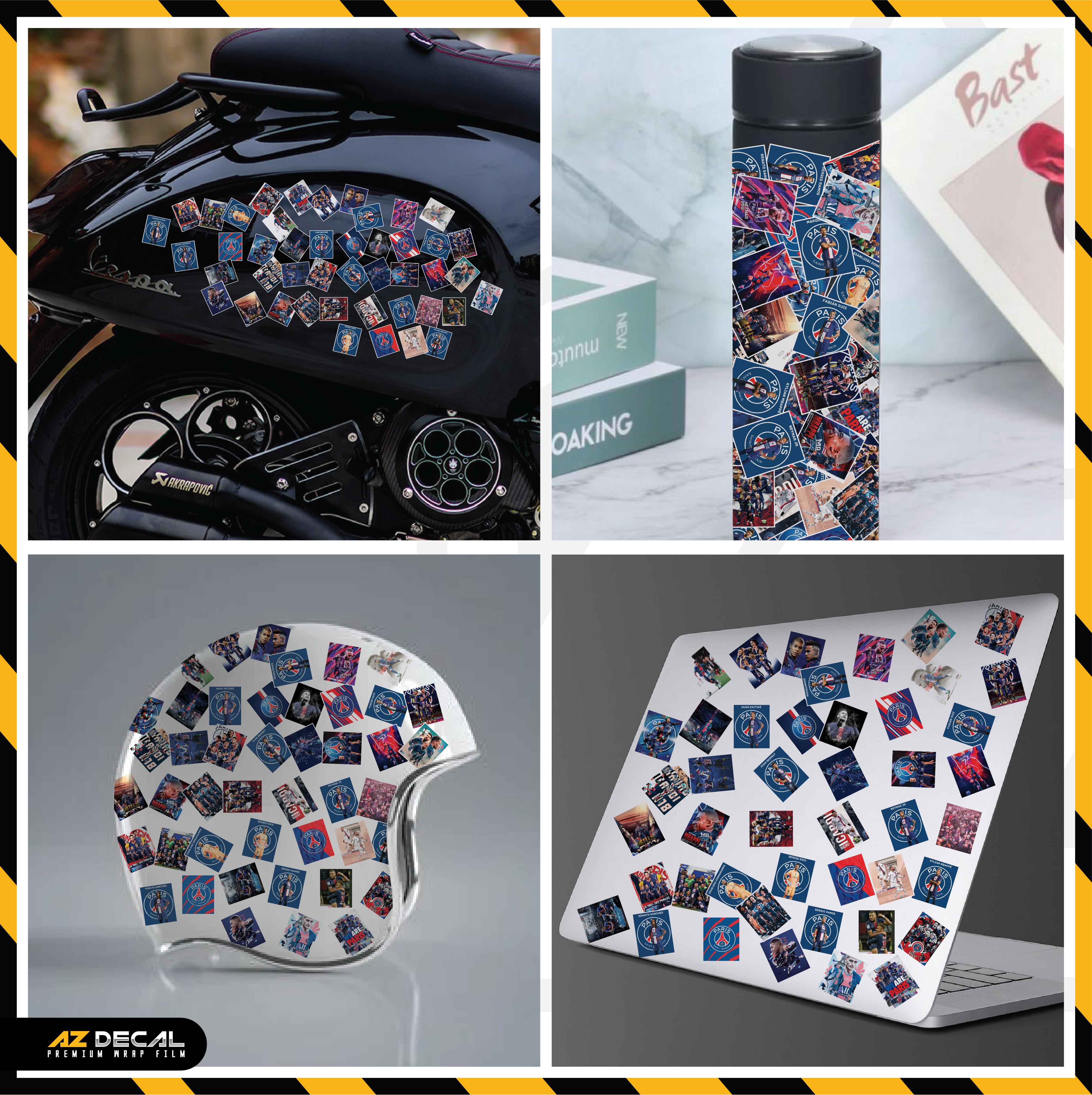 Sticker Dán Ô Tô, Xe Máy, Xe Điện, Xe Đạp, Mũ Bảo Hiểm | Football FB-021 PSG