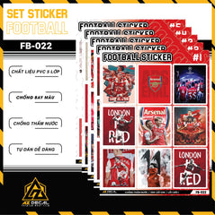 Sticker Dán Ô Tô, Xe Máy, Xe Điện, Xe Đạp, Mũ Bảo Hiểm | Football FB-022 ASSENAL