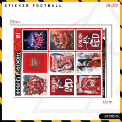 Sticker Dán Ô Tô, Xe Máy, Xe Điện, Xe Đạp, Mũ Bảo Hiểm | Football FB-022 ASSENAL
