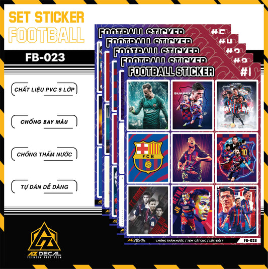 Sticker Dán Ô Tô, Xe Máy, Xe Điện, Xe Đạp, Mũ Bảo Hiểm | Football FB-023 BARCA