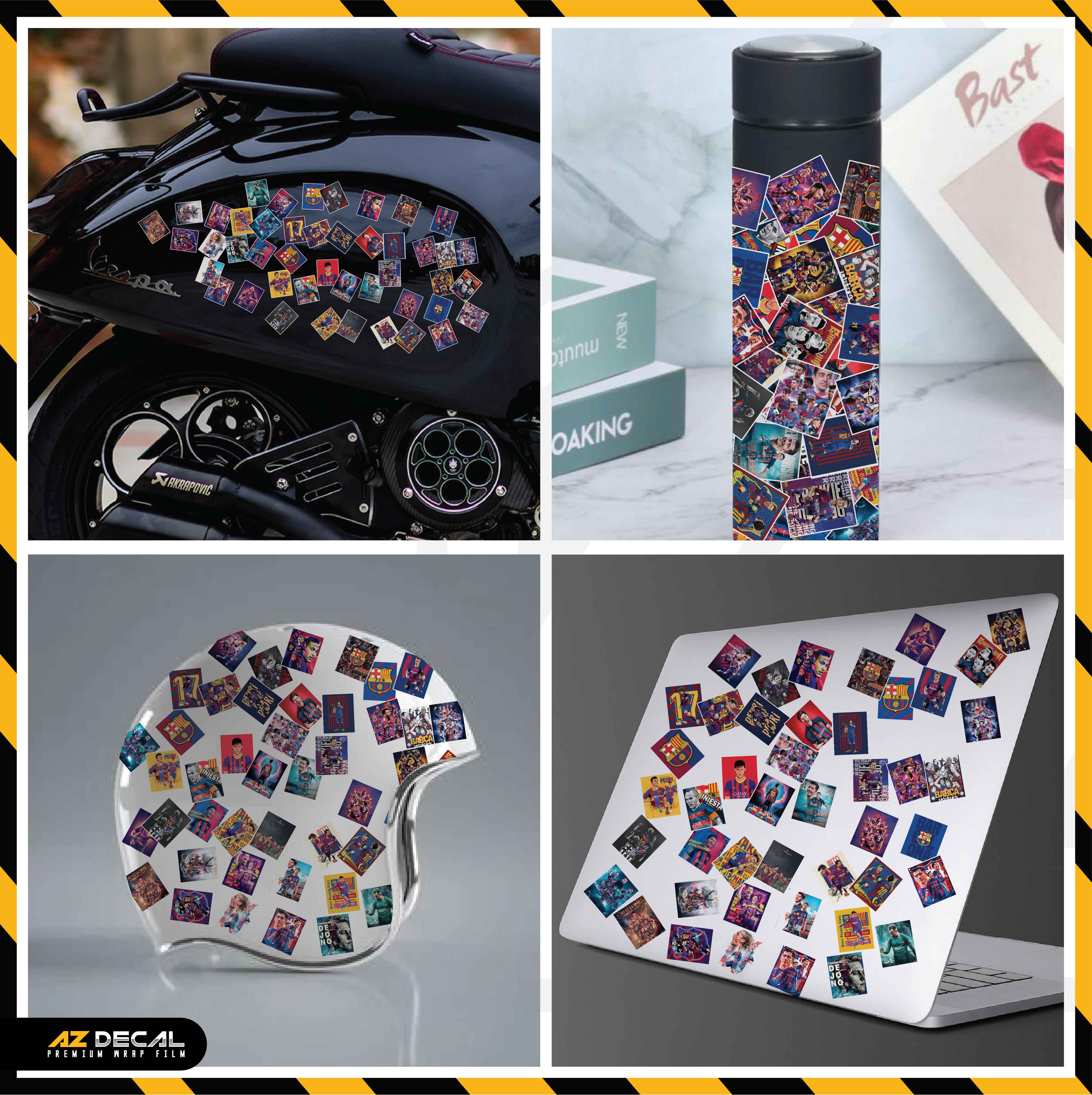 Sticker Dán Ô Tô, Xe Máy, Xe Điện, Xe Đạp, Mũ Bảo Hiểm | Football FB-023 BARCA