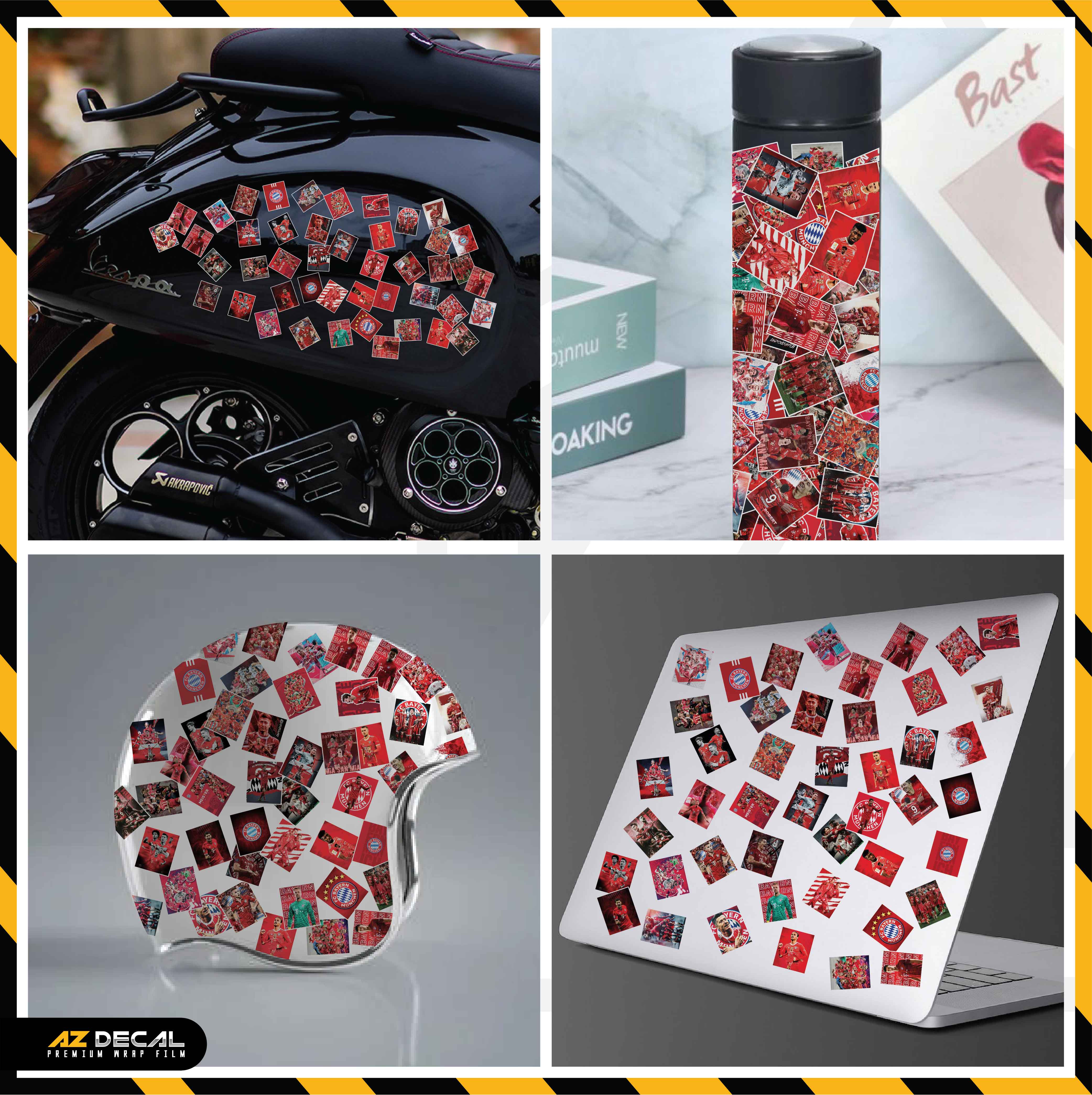 Sticker Dán Ô Tô, Xe Máy, Xe Điện, Xe Đạp, Mũ Bảo Hiểm | Football FB-024 BAYERN