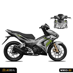 Tem rời dán xe Winner X v3 xám bạc xanh