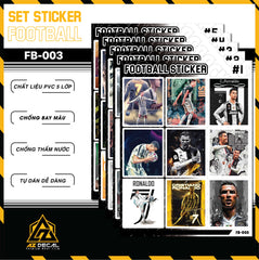 Sticker Dán Ô Tô, Xe Máy, Xe Điện, Xe Đạp, Mũ Bảo Hiểm | Football FB-003 CR7