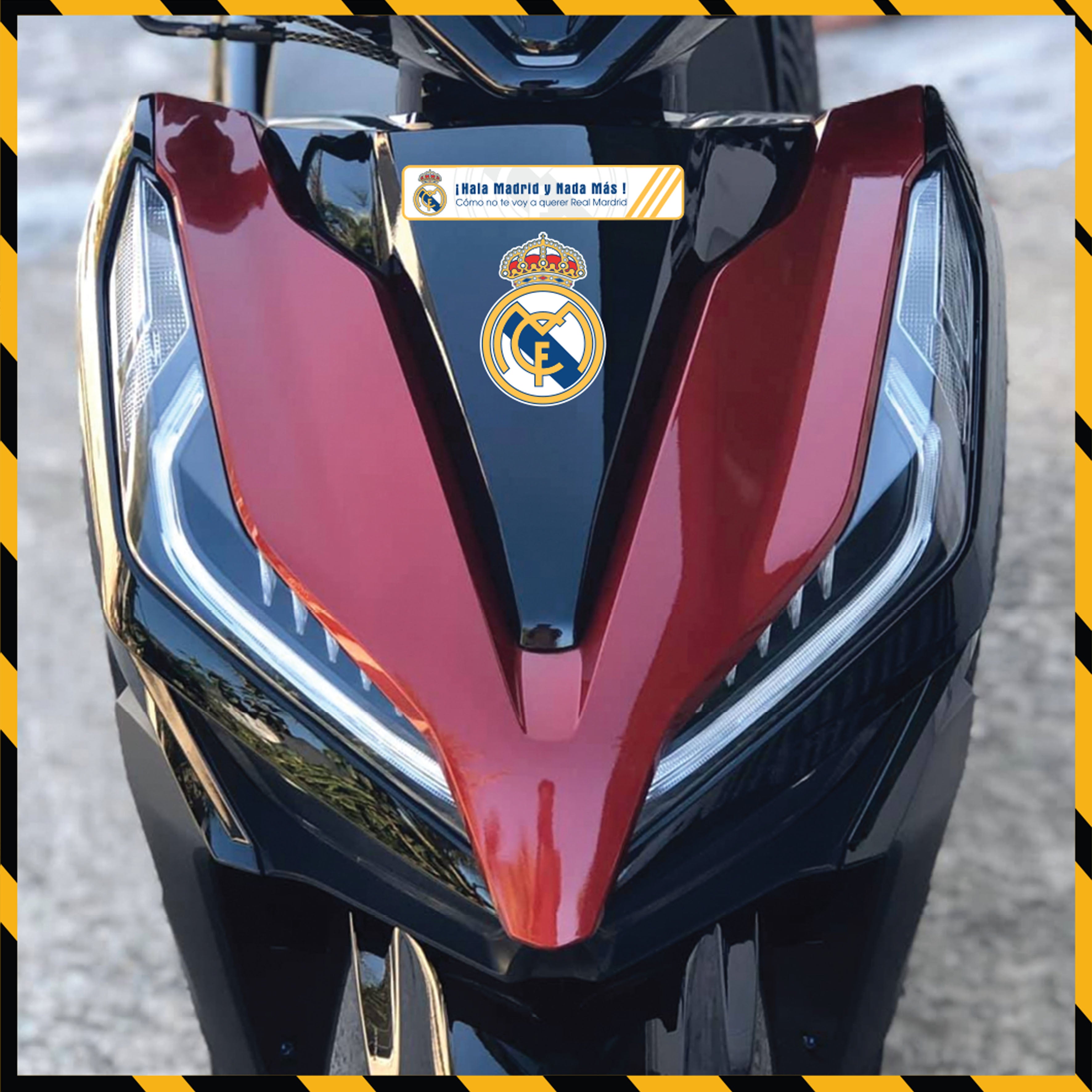 Sticker Dán Xe Máy, Xe Điện, Xe Đạp, Mũ Bảo Hiểm | Bóng Đá - Real Madrid
