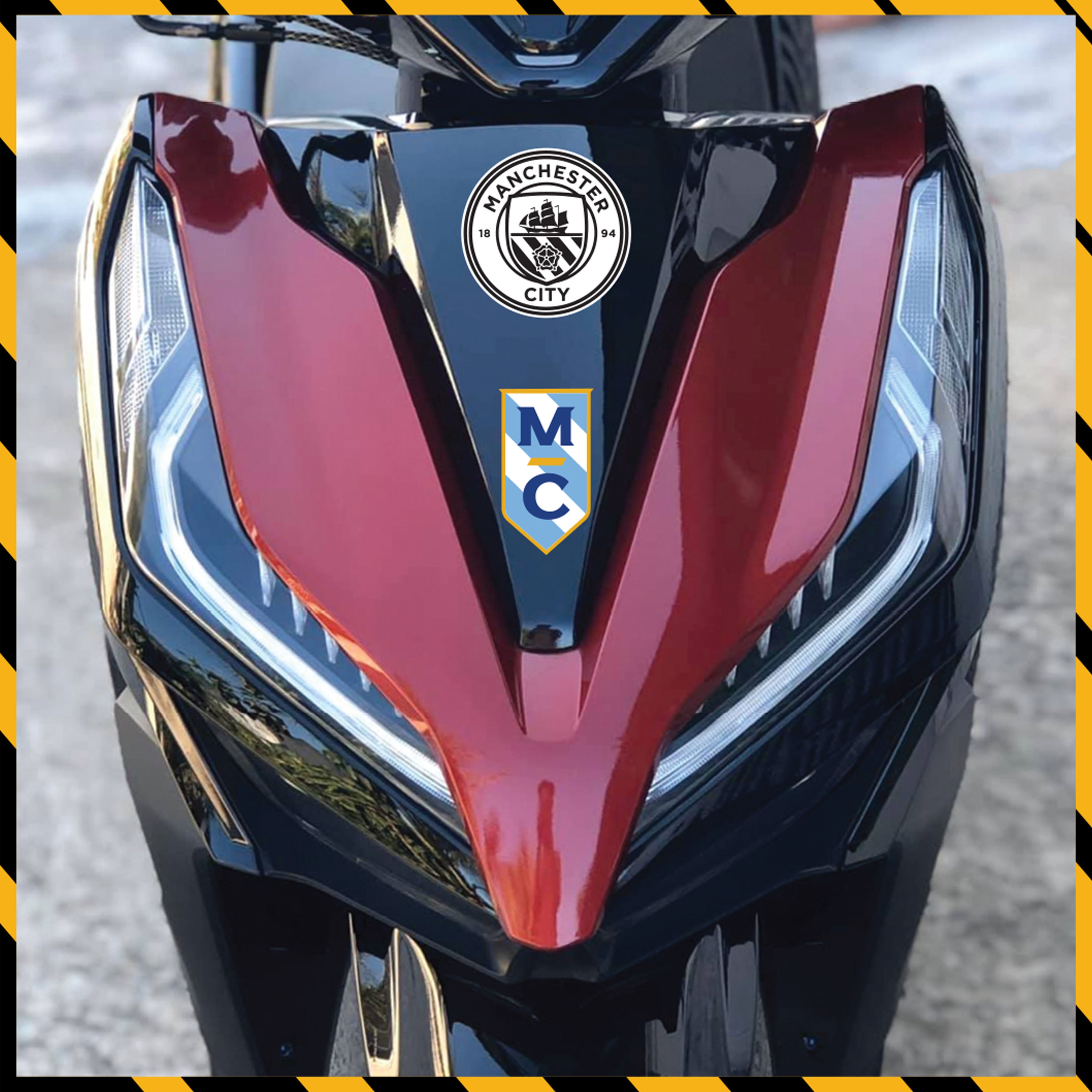 Sticker Dán Xe Máy, Xe Điện, Xe Đạp, Mũ Bảo Hiểm | Bóng Đá - Manchester City