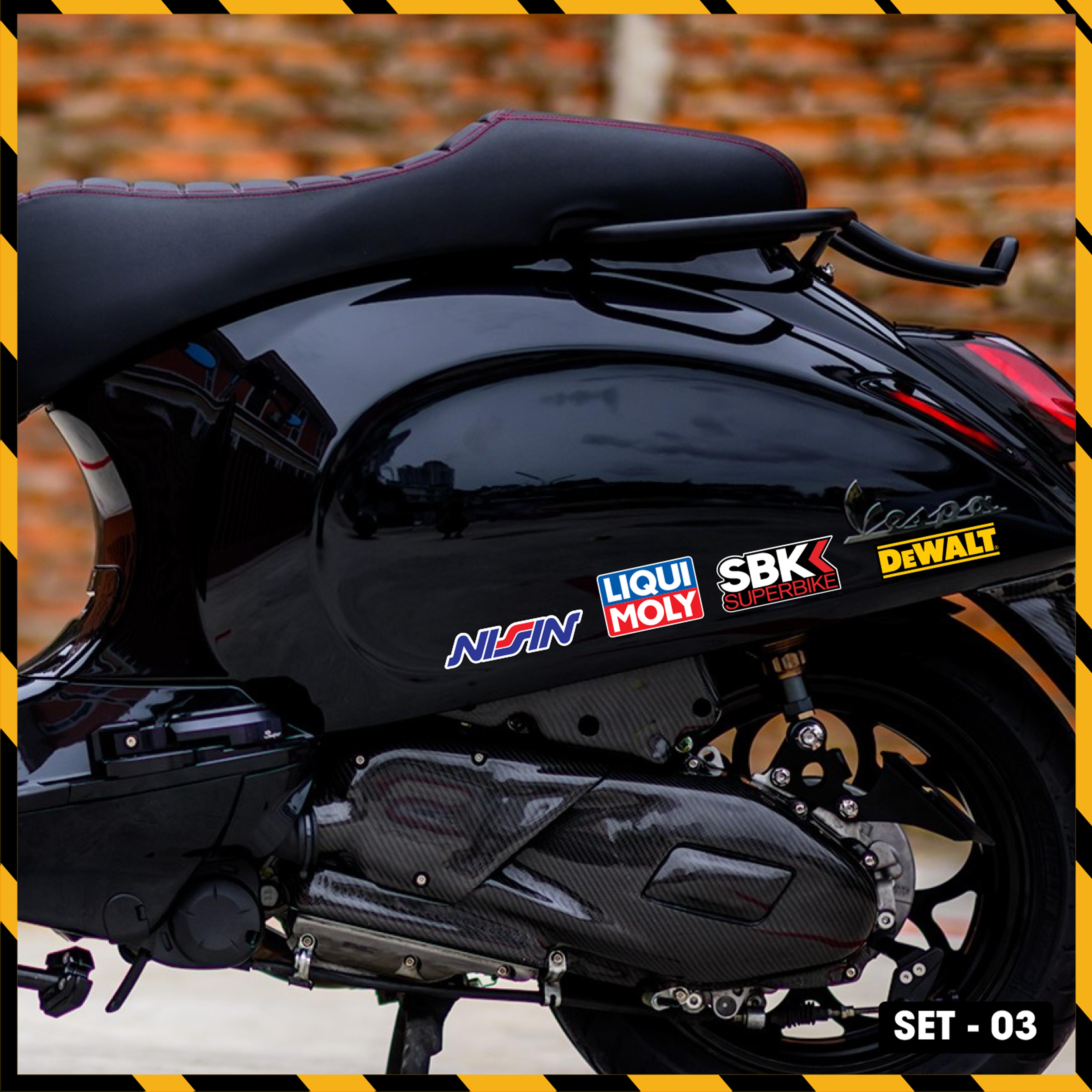 Sticker Dán Xe Máy, Xe Điện, Xe Đạp, Mũ Bảo Hiểm | SET-03