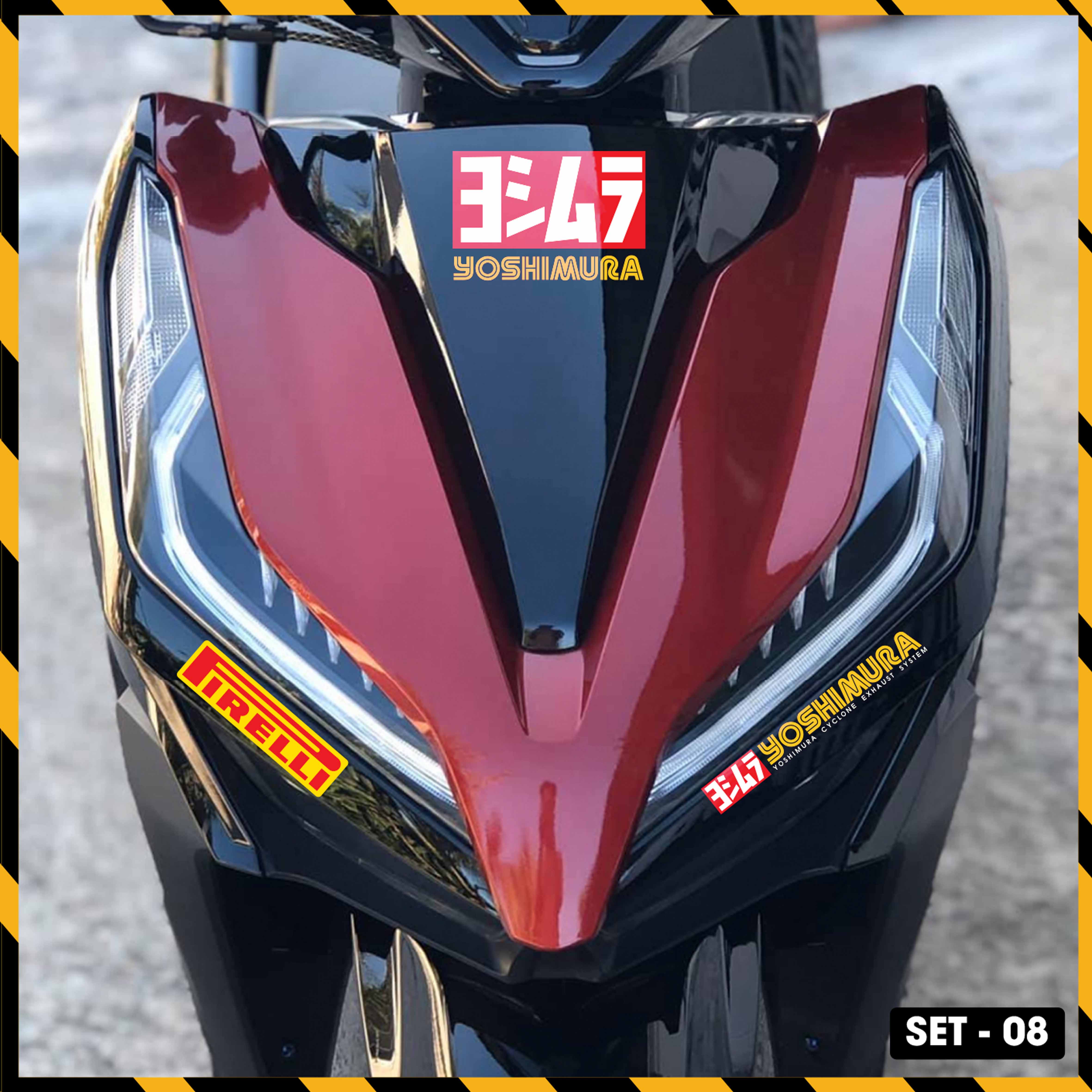 Sticker Dán Xe Máy, Xe Điện, Xe Đạp, Mũ Bảo Hiểm | SET-08