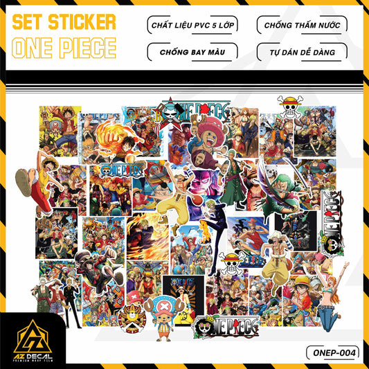 Sticker Dán Ô Tô, Xe Máy, Xe Điện, Xe Đạp, Mũ Bảo Hiểm | One Piece - ONEP004