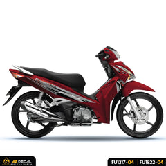 Tem dán xe Future 125 Fi màu xám trắng dán xe đỏ