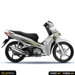 Tem dán xe Future 125 FI màu xám vàng nền trắng
