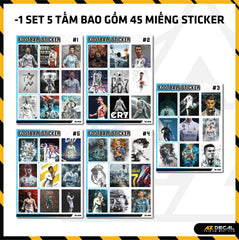 Sticker Dán Ô Tô, Xe Máy, Xe Điện, Xe Đạp, Mũ Bảo Hiểm | Football FB-004 CR7