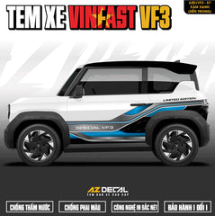 Tem Xe Vinfast VF3 Mẫu VF3-57 Spiceal - Thiết Kế Theo Yêu Cầu