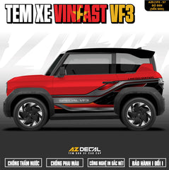 Tem Xe Vinfast VF3 Mẫu VF3-57 Spiceal - Thiết Kế Theo Yêu Cầu