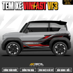 Tem Xe Vinfast VF3 Mẫu VF3-57 Spiceal - Thiết Kế Theo Yêu Cầu