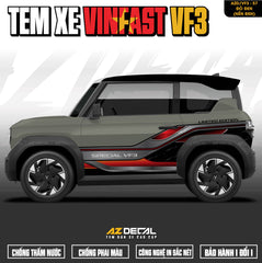 Tem Xe Vinfast VF3 Mẫu VF3-57 Spiceal - Thiết Kế Theo Yêu Cầu