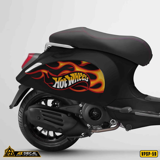 Tem xe Vespa Sprint đẹp mẫu ngọn lửa