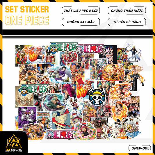 Sticker Dán Ô Tô, Xe Máy, Xe Điện, Xe Đạp, Mũ Bảo Hiểm | One Piece - ONEP005