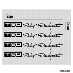 Mẫu tem dán tay nắm cửa ô tô đẹp TRD màu đen