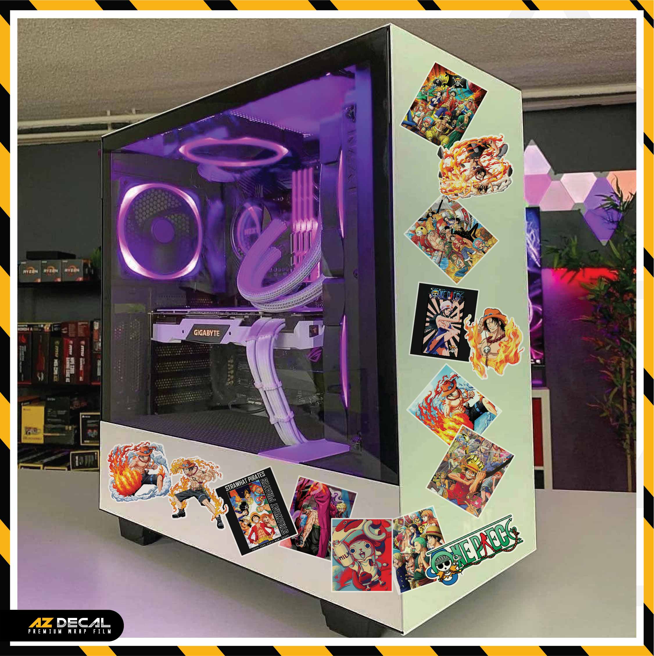 Sticker Dán Ô Tô, Xe Máy, Xe Điện, Xe Đạp, Mũ Bảo Hiểm | One Piece - ONEP005