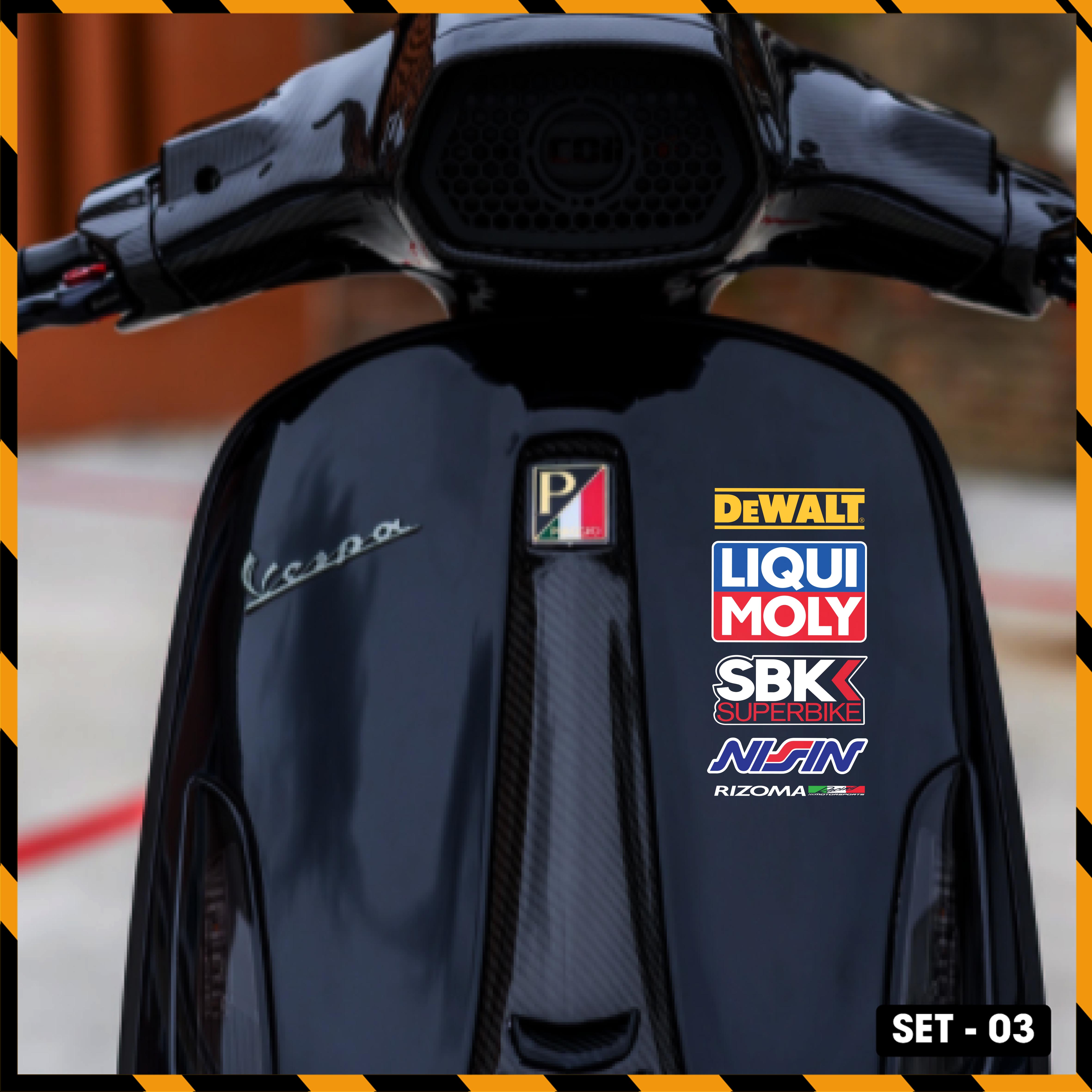 Sticker Dán Xe Máy, Xe Điện, Xe Đạp, Mũ Bảo Hiểm | SET-03