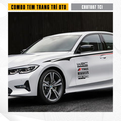 Tem dán xe hơi mẫu W2C dành cho xe trắng đẹp