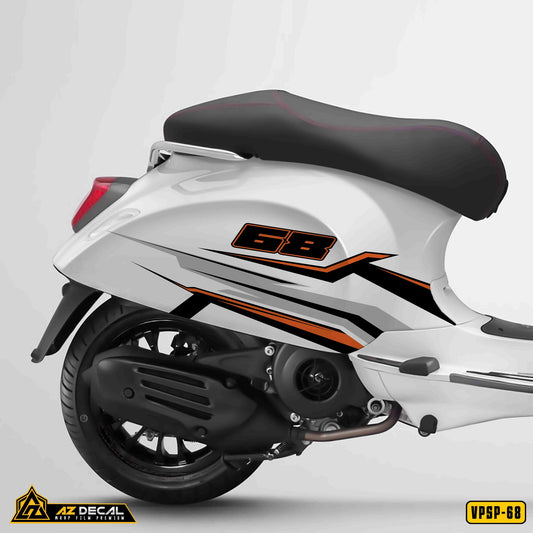 Tem xe Vespa trắng đẹp