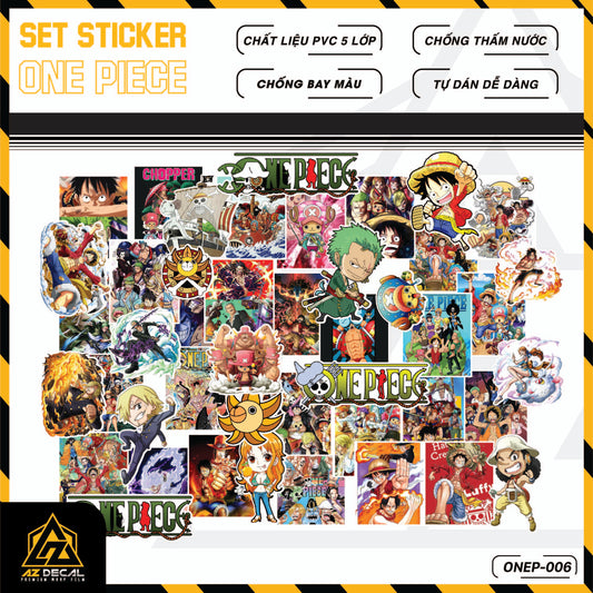 Sticker Dán Ô Tô, Xe Máy, Xe Điện, Xe Đạp, Mũ Bảo Hiểm | One Piece - ONEP006