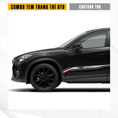Decal dán sườn ô tô màu đen phong cách TRD