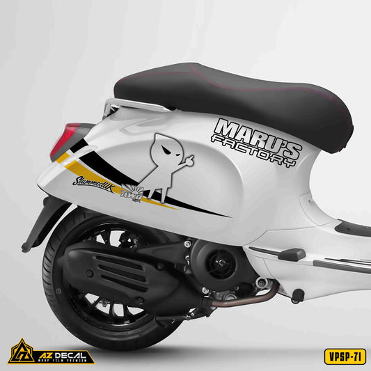 Tem rời dán xe Vespa Sprint / Primavera mẫu Maru's Factory