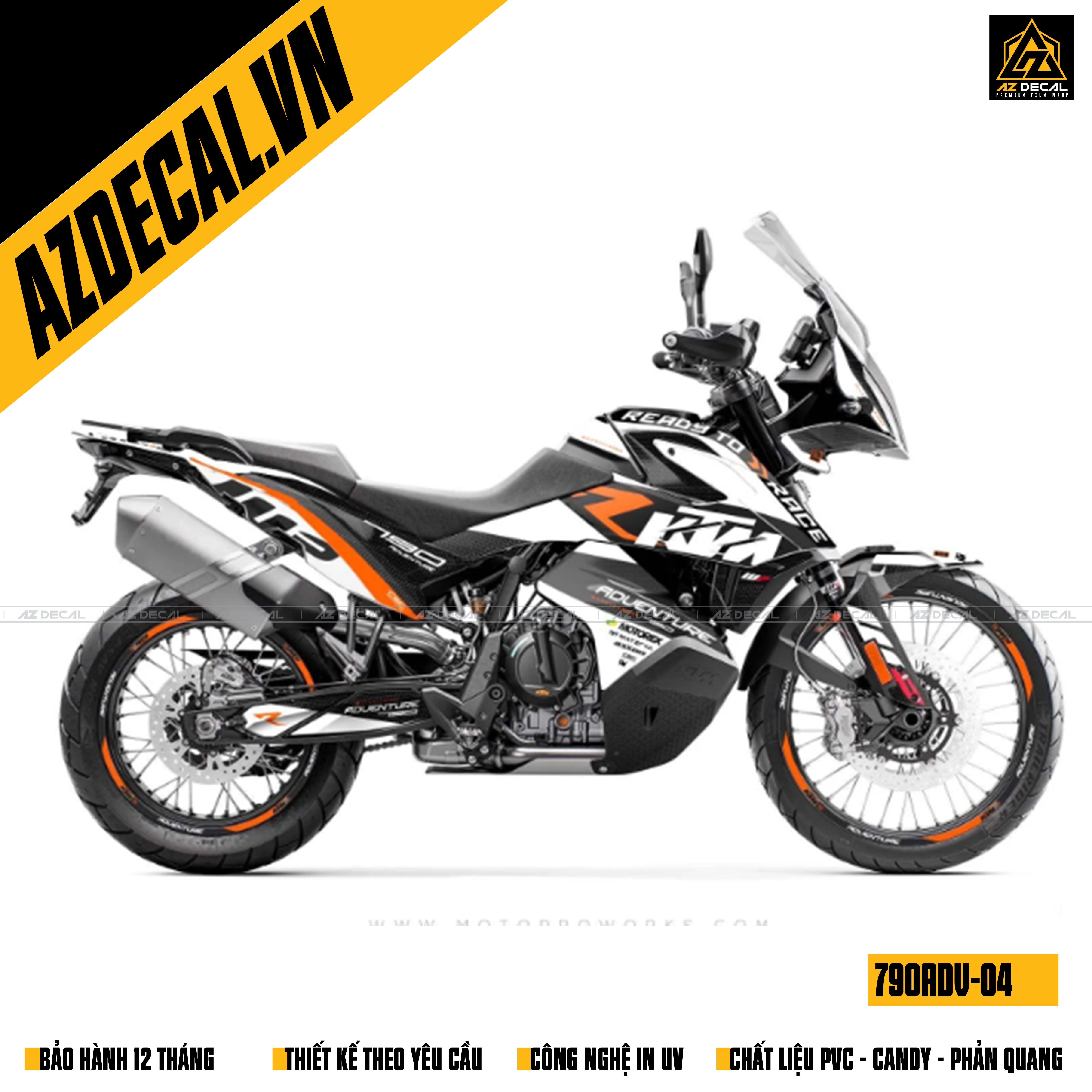 Tem xe KTM 790 ADV thiết kế theo yêu cầu