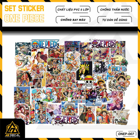 Sticker Dán Ô Tô, Xe Máy, Xe Điện, Xe Đạp, Mũ Bảo Hiểm | One Piece - ONEP007