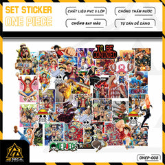 Sticker Dán Ô Tô, Xe Máy, Xe Điện, Xe Đạp, Mũ Bảo Hiểm | One Piece - ONEP008