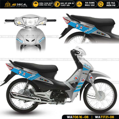 Tem trùm Wave Alpha mẫu Doraemon trắng xanh