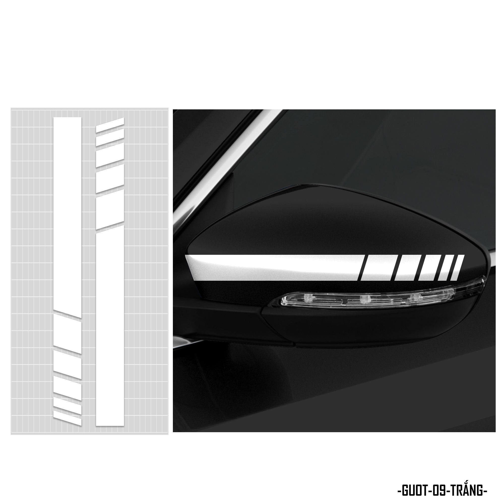 Tem gương chiếu hậu ô tô thiết kế năng động